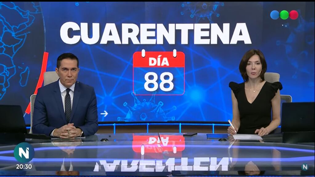 Rodolfo Barili y Cristina Pérez están al frente de Telefe Noticias.