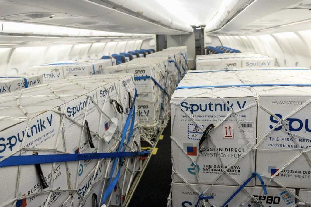 Llegaron las 500 mil Sputnik V a Argentina: todas son componentes 1 (Twitter @ceriani_pablo)