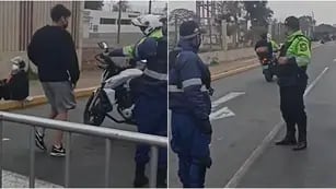 Un policía llevó a un joven en moto para que llegue a tiempo a su examen y el video se volvió viral