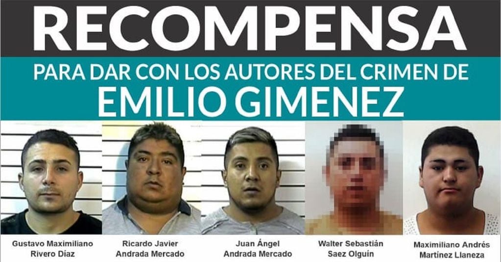 Recompensa de $700.000 para dar con los autores del crimen de Emilio Giménez, ocurrido en Guaymallén (Ministerio de Seguridad de Mendoza)