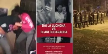 Video: “Dai, la luchona” y “Clari Cucaracha” se enfrentaron por “Yair” y la Policía tuvo que dispersarlas con balas de goma