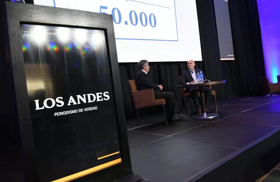 Gobierno digital. Raúl Pedone (editor general de Los Andes) entrevista a Dalmiro Garay (presidente de la Suprema Corte de Justicia). | Ignacio Blanco / Los Andes