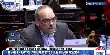 Fernando Iglesias denunció que un diputado K lo agredió