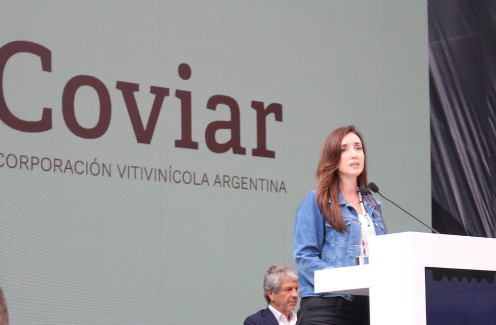 La vicepresidenta Victoria Villarruel en el Desayuno Coviar 2024 - Nicolás Guevara / Los Andes