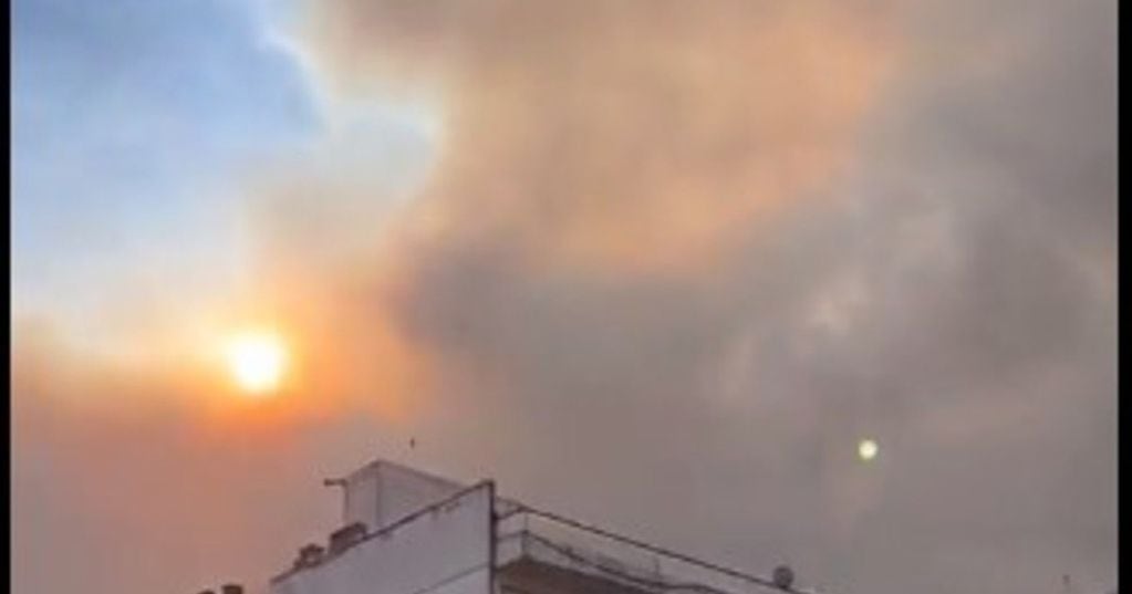 El intendente local, Pablo Javkin, envió a través de Twitter un video donde se observan gruesas columnas de humo que provienen de incendios en el Delta, frente a Rosario.