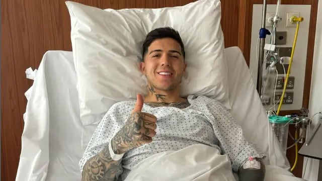 Enzo Fernández llevó tranquilidad luego de su cirugía