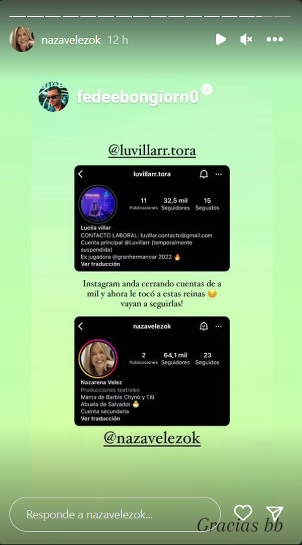 Nazarena y otros famosos, víctima de hackers, que banean sus cuentas de Instagram