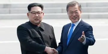 Kim Jong Un y Moon Jae-in, presidentes de Corea del Norte y Corea del Sur respectivamente