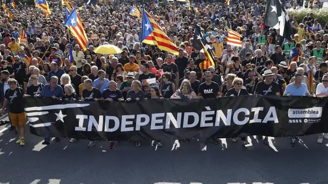 Manifestación independentista catalana