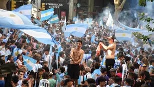 Festejos en peatonal por Argentina