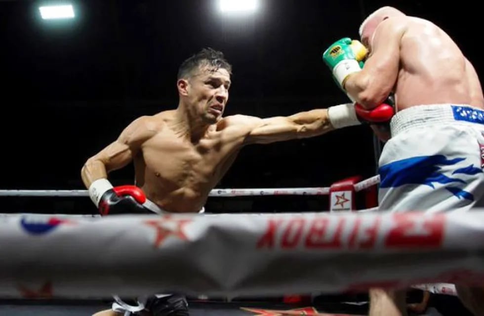 "Maravilla" Martínez ganó su tercera pelea tras su retorno al boxeo. / Gentileza.