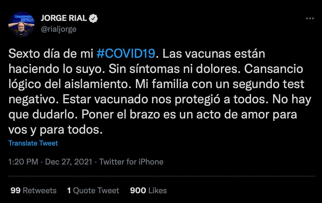 Los tuits de Jorge Rial