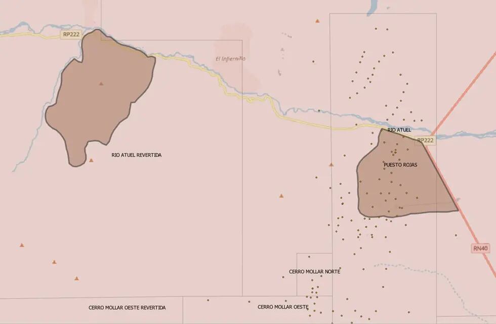 Mapa de ocupaciones mapuches y yacimientos petroleros. Twitter