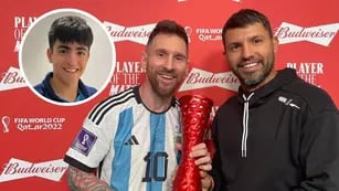 Encuentro entre Messi y Agüero