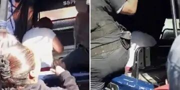 Video: Una madre golpea brutalmente a la presunta asesina de su hijo mientras la llevaban detenida