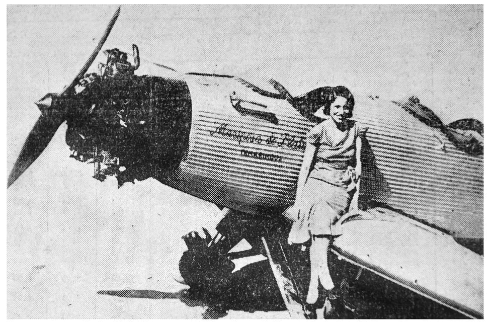 Helena Mansilla pionera de la aviación en la Argentina. Foto: Orlando Pelichotti