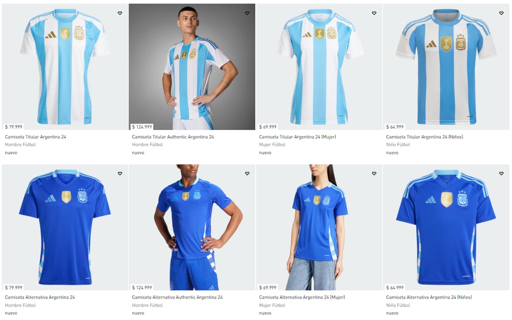 Los precios de la nueva camiseta de la Selección Argentina