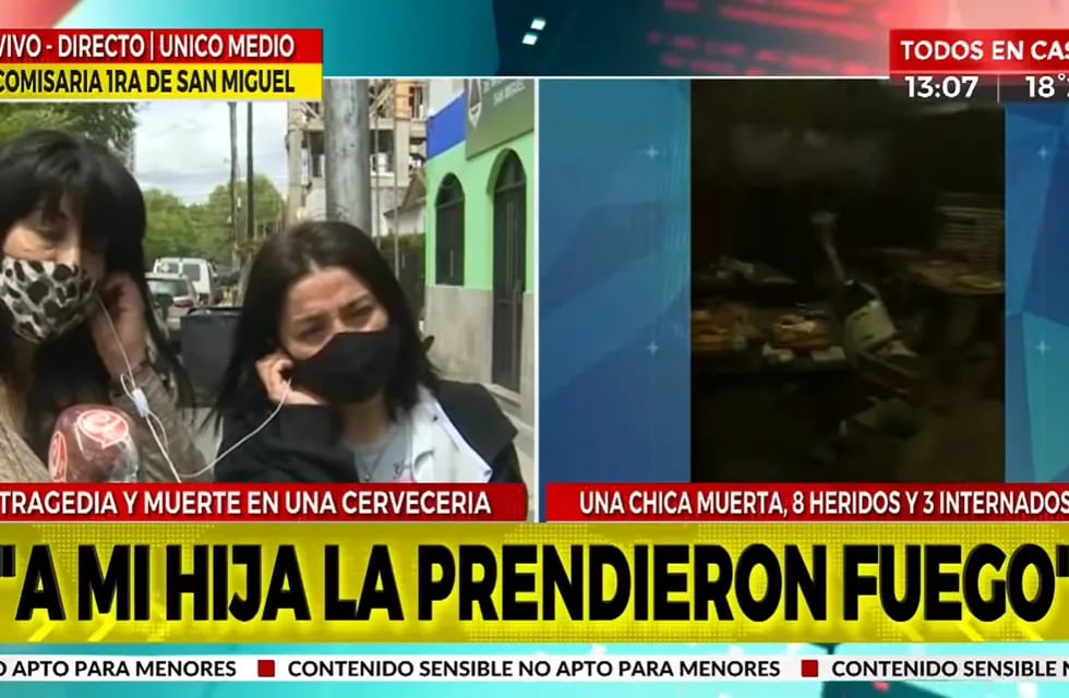Relato de la mamá y tía de Lucía Costa (19), la joven que murió tras una explosión en un bar de San Miguel (Crónica TV)