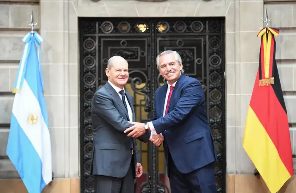 El canciller de Alemania Olaf Scholz se reunió con el presidente Alberto Fernández. - Gentileza