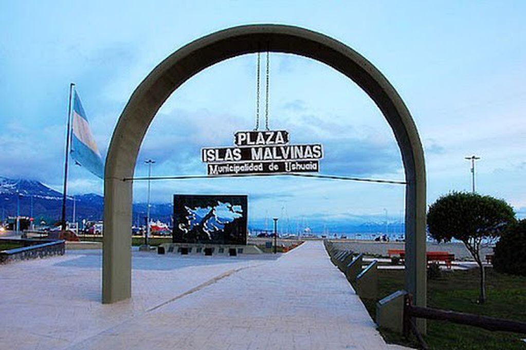 Plaza Islas Malvinas en Ushuaia.