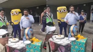 Un hombre festejó el cumpleaños de su hija frente a un juzgado porque no le permiten ver a la niña