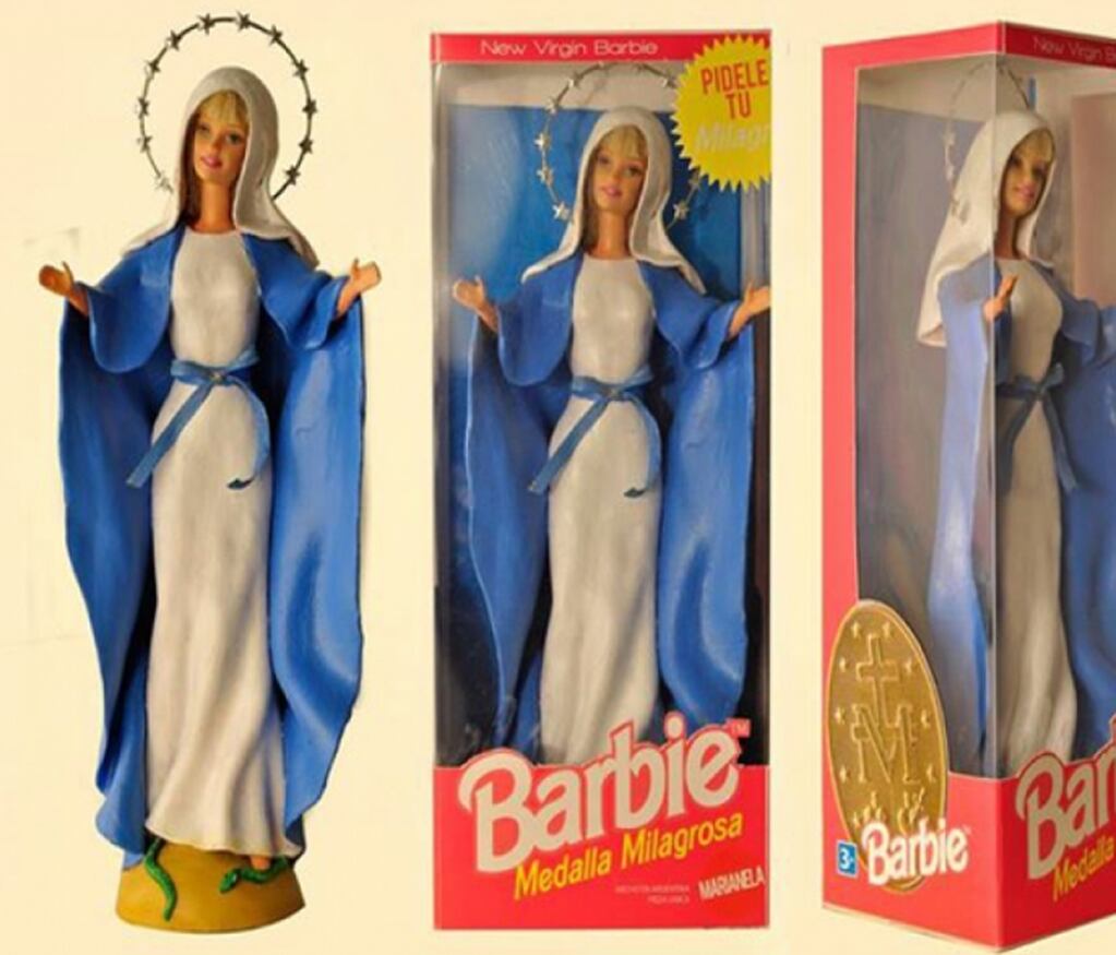 La pareja de artistas argentinos Pool y Marianela generaron gran polémica al dar a conocer la exposición "Barbie, The Plastic Religion".