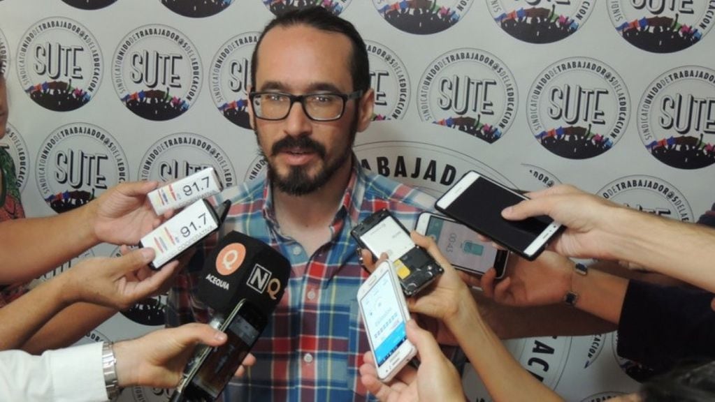 Sebastián Henríquez, secretario general del SUTE que se separó de su puesto luego de una denuncia por la que ya fue sobreseído.