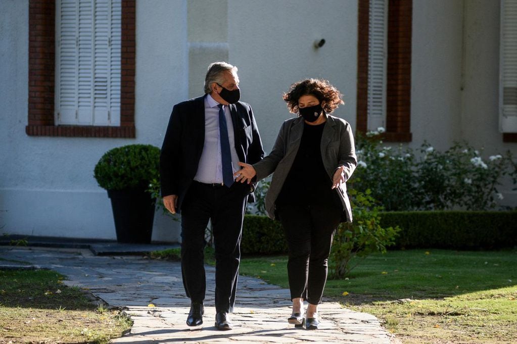 El presidente Alberto Fernández y la flamante ministra de Salud, Carla Vizzotti. Foto: Gentileza