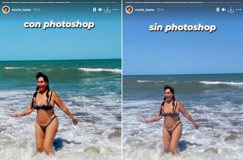Moria Casán, disfrutando del mar. Instagram