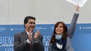 Jorge Capitanich y Cristina Fernández de Kirchner