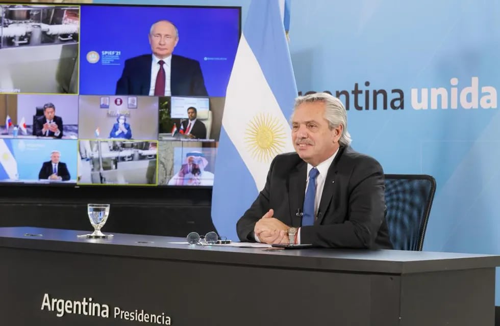 Alberto Fernandez en conferencia con Putin - Imagen de Archivo