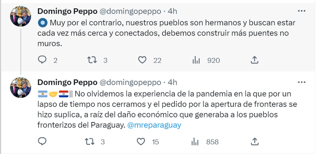 La respuesta del embajador argentino en Paraguay - Twitter