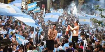 Festejos en peatonal por Argentina