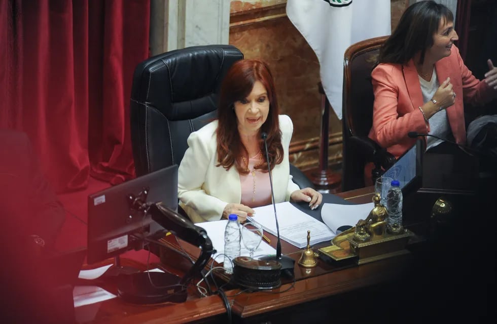 La vicepresidenta Cristina Kirchner convocó a sesionar este miércoles en el Senado (Foto: Federico López Claro)