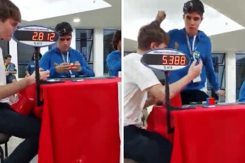 Un adolescente rompió el récord argentino de armado del cubo Rubik.