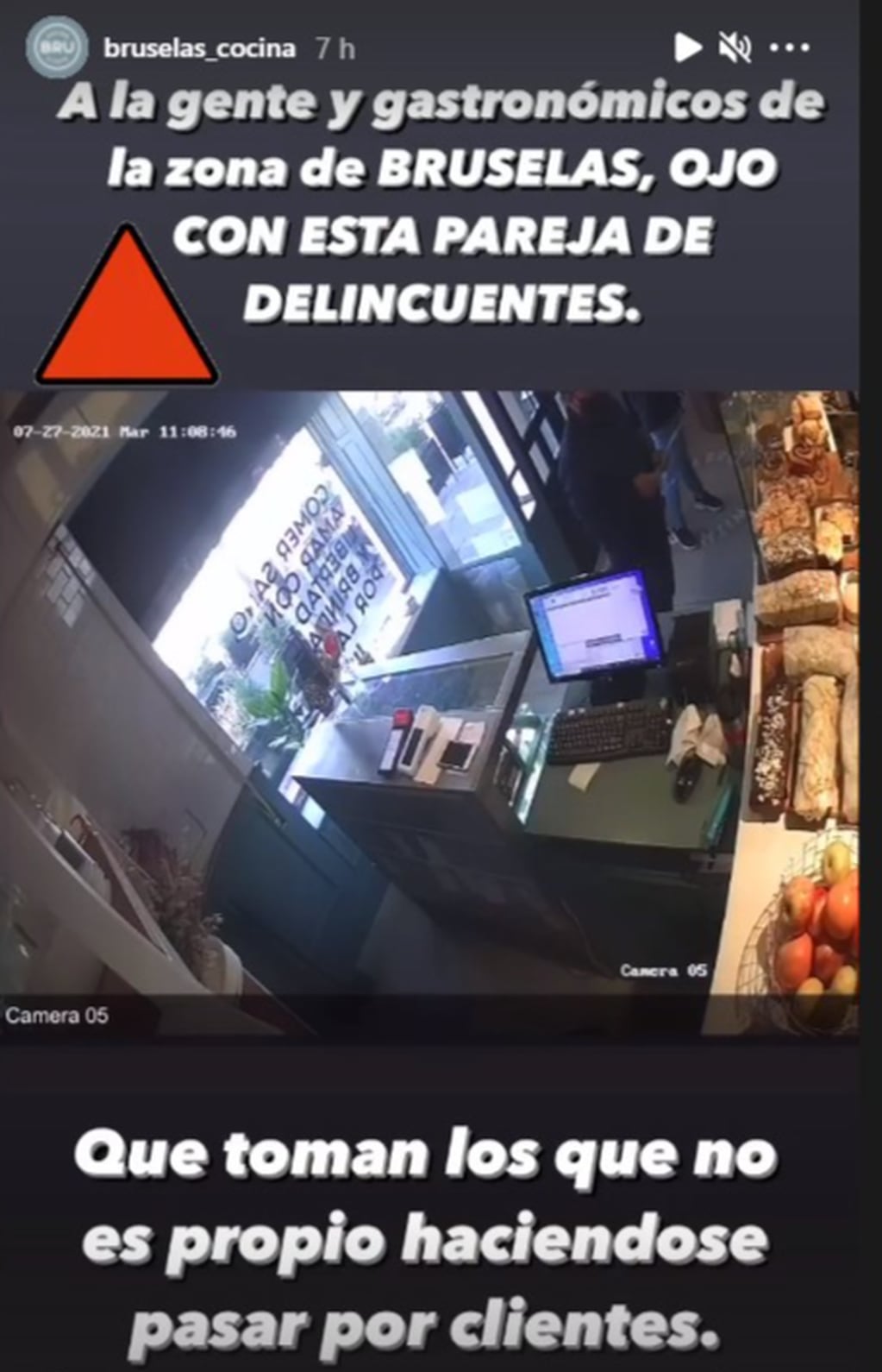 Dos personas se hicieron pasar por clientes y robaron en un restaurante de Ciudad.