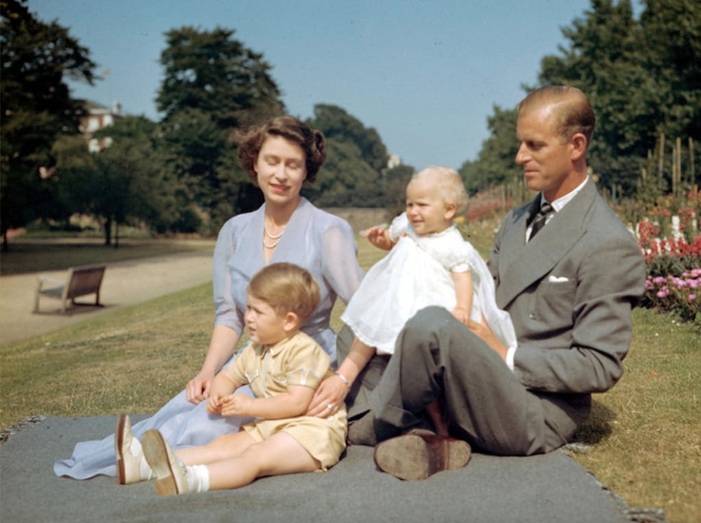 La familia real cuando todavía no nacía su tercer hijo.