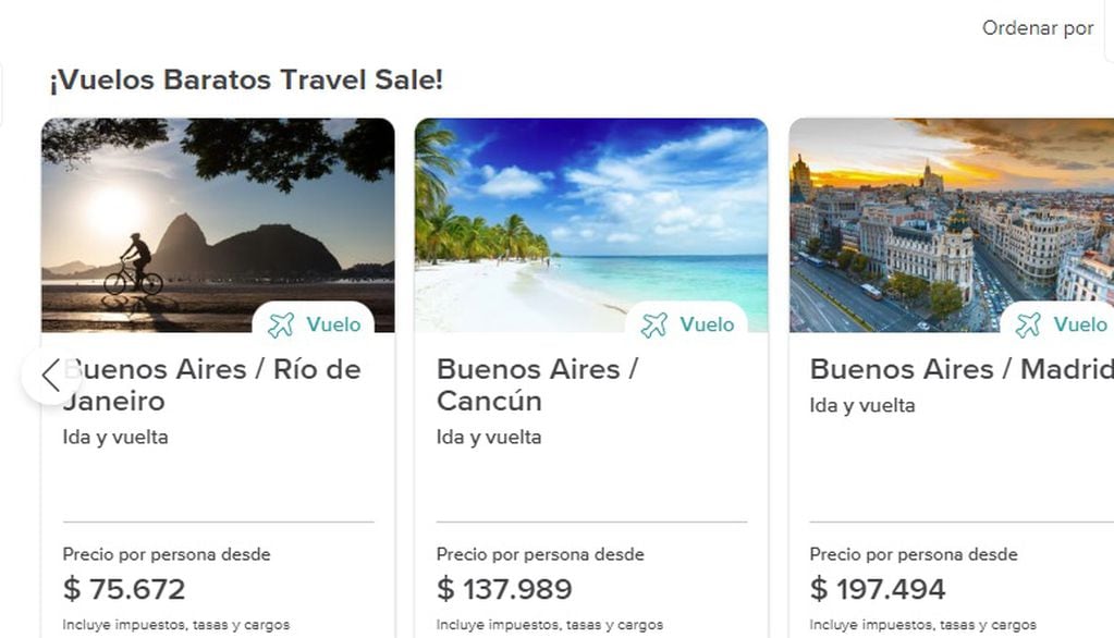 Descuentos y ofertas Travel Sale 2022 de Almundo