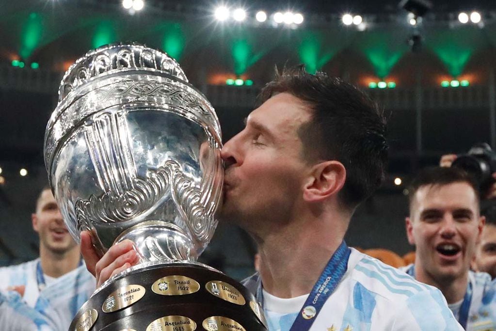 Messi campeón de la Copa América con la selección argentina. (AP)