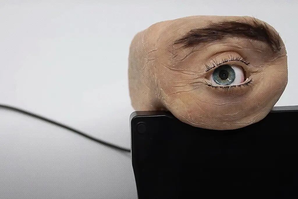 Video: la novedosa cámara web con aspecto de ojo humano que parpadea y te sigue con la mirada