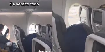 Un pasajero borracho vomitó durante un vuelo