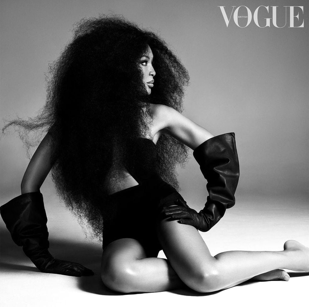 Naomi Campbell presentó en sociedad a su hija en la portada de Vogue