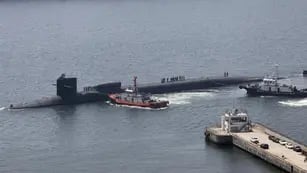 Submarino nuclear estadounidense en Corea del Sur