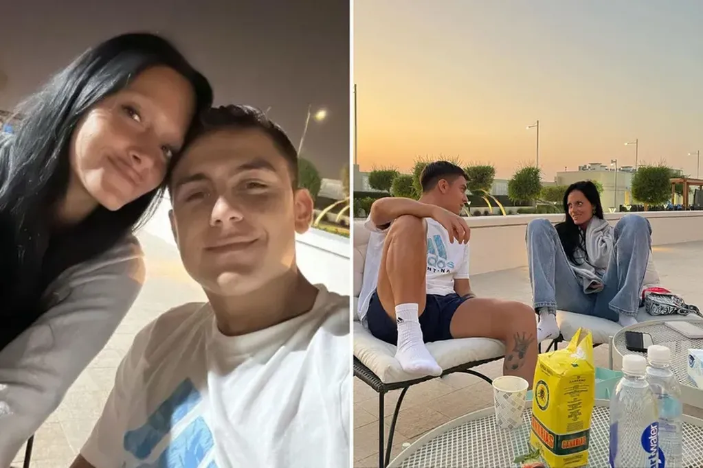 Paulo Dybala y Oriana Sabatini compartieron en pareja la tarde de Doha.