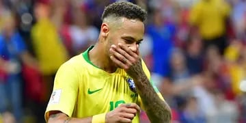 La estrella de Brasil no pudo ocultar su malestar tras la eliminación de la Copa del Mundo. 