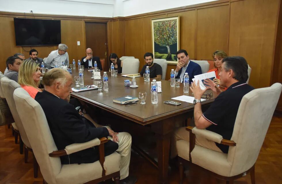 Reunión del CEAS encabezada por el ministro Víctor Ibáñez. Foto: Prensa Mendoza