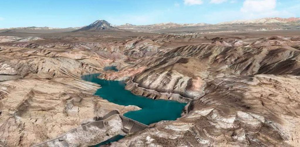 Así será la presa El Baqueano en San Rafael. Foto: Prensa Mendoza