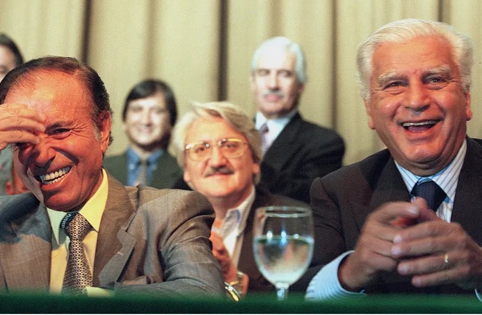 Carlos Menem y Antonio Cafiero, protagonistas de la interna de 1988 - Foto Clarín