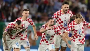 La emoción de los futbolistas croatas