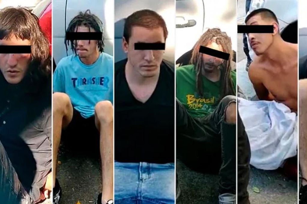 Los seis sujetos detenidos por abusar sexualmente de una joven de solo 20 años. Foto: Gentileza